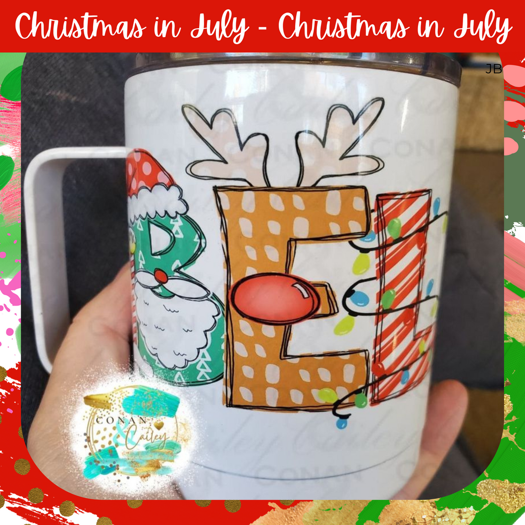 Christmas Elf Alpha Mug, with lid