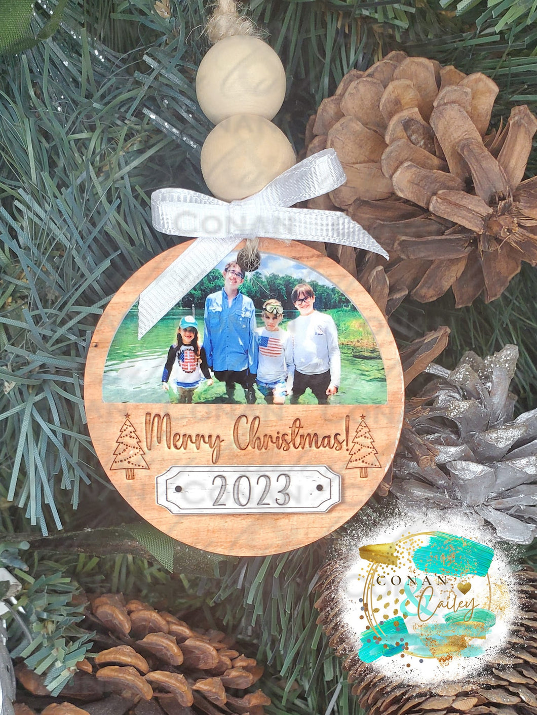 Picture Christmas Ornament Round