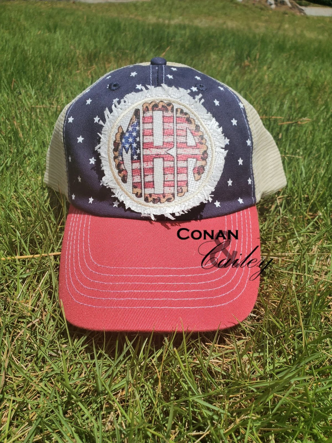 Stars and Stripes Baseball cap with monogrammed patch