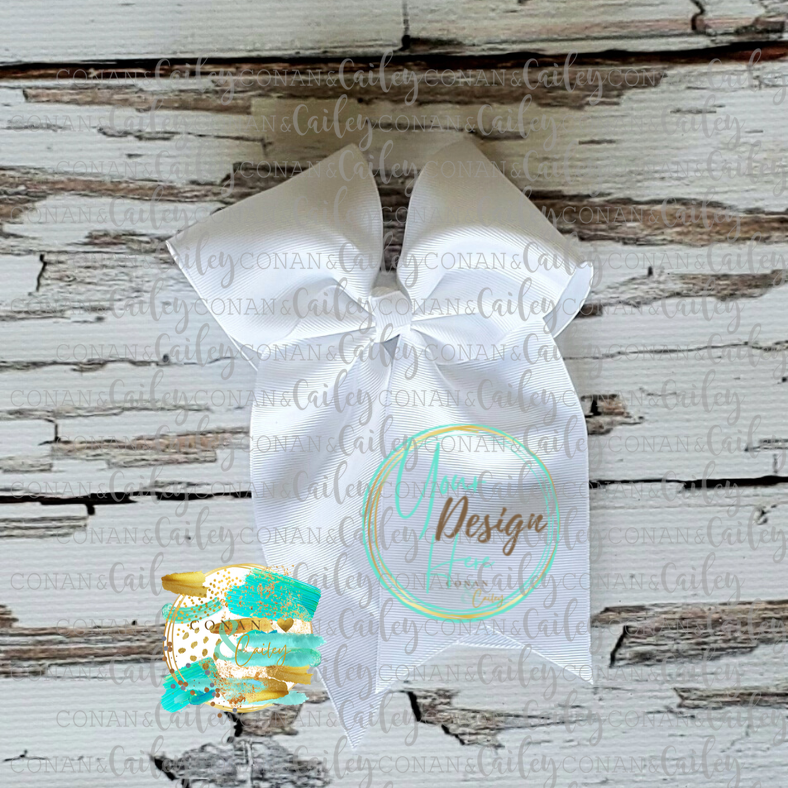 Large White Hobby Lobby Bow Mock Up on white distressed background