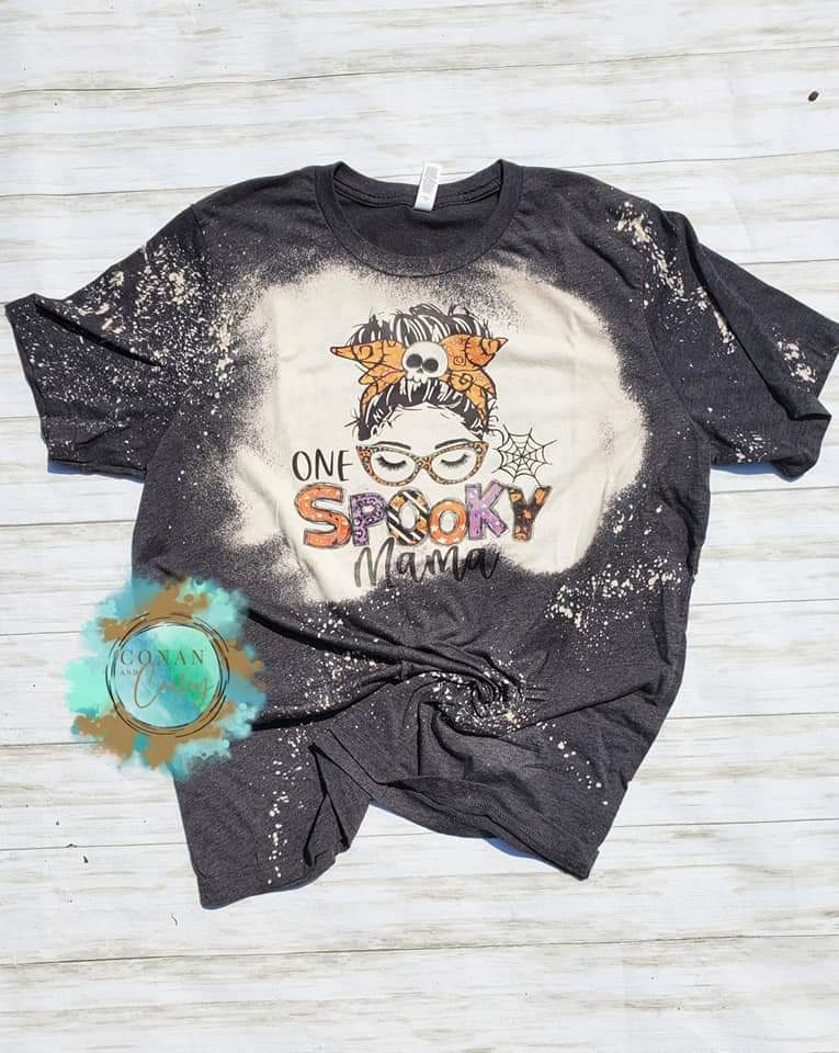 Charcoal Bleached Mama Shirt